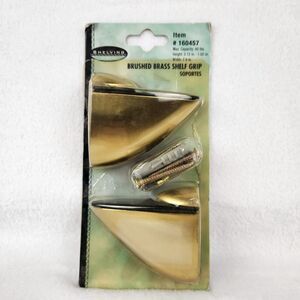 Shelving by Design Brushed Brass Shelf Grip Item 160457 Shelf Brackets Vintage